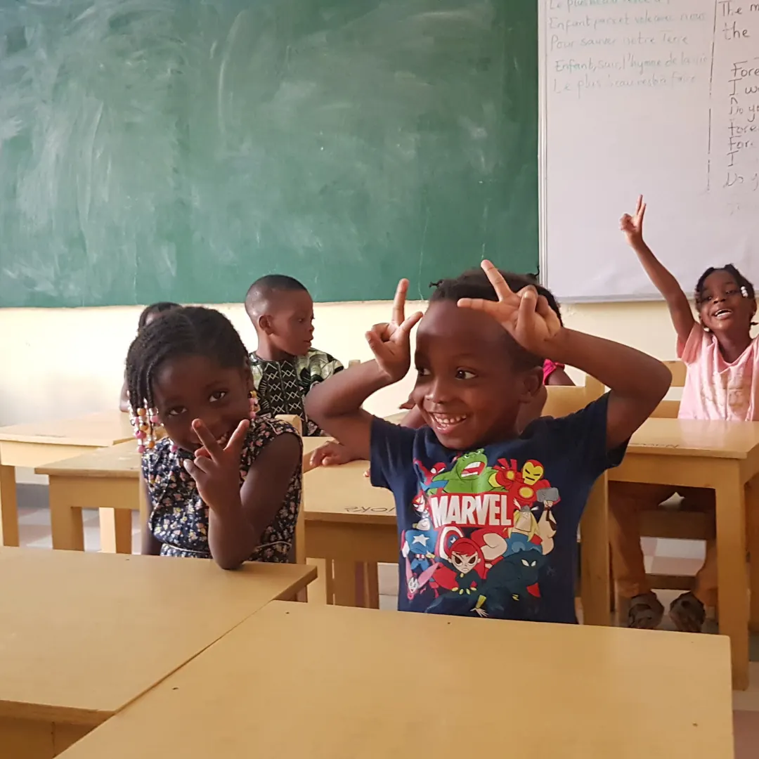 Pupils of The Busy Bees School in class